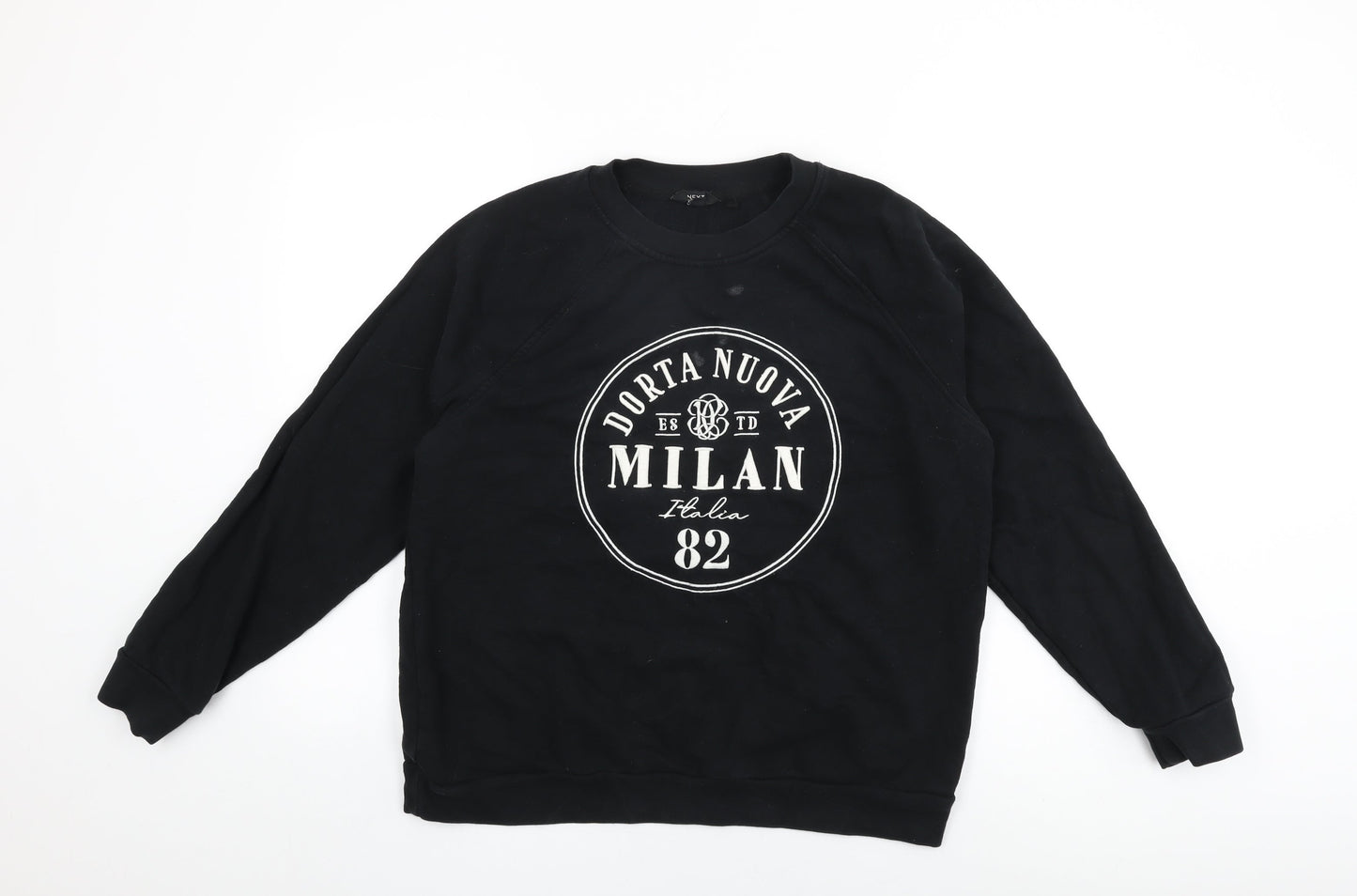 Womens UK Size L NEXT Black Pullover Sweatshirt