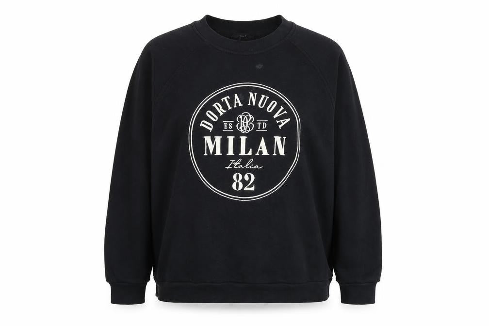 Next Womens Black Cotton Pullover Sweatshirt Size L Pullover - Milan