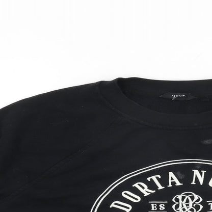 Womens UK Size L NEXT Black Pullover Sweatshirt