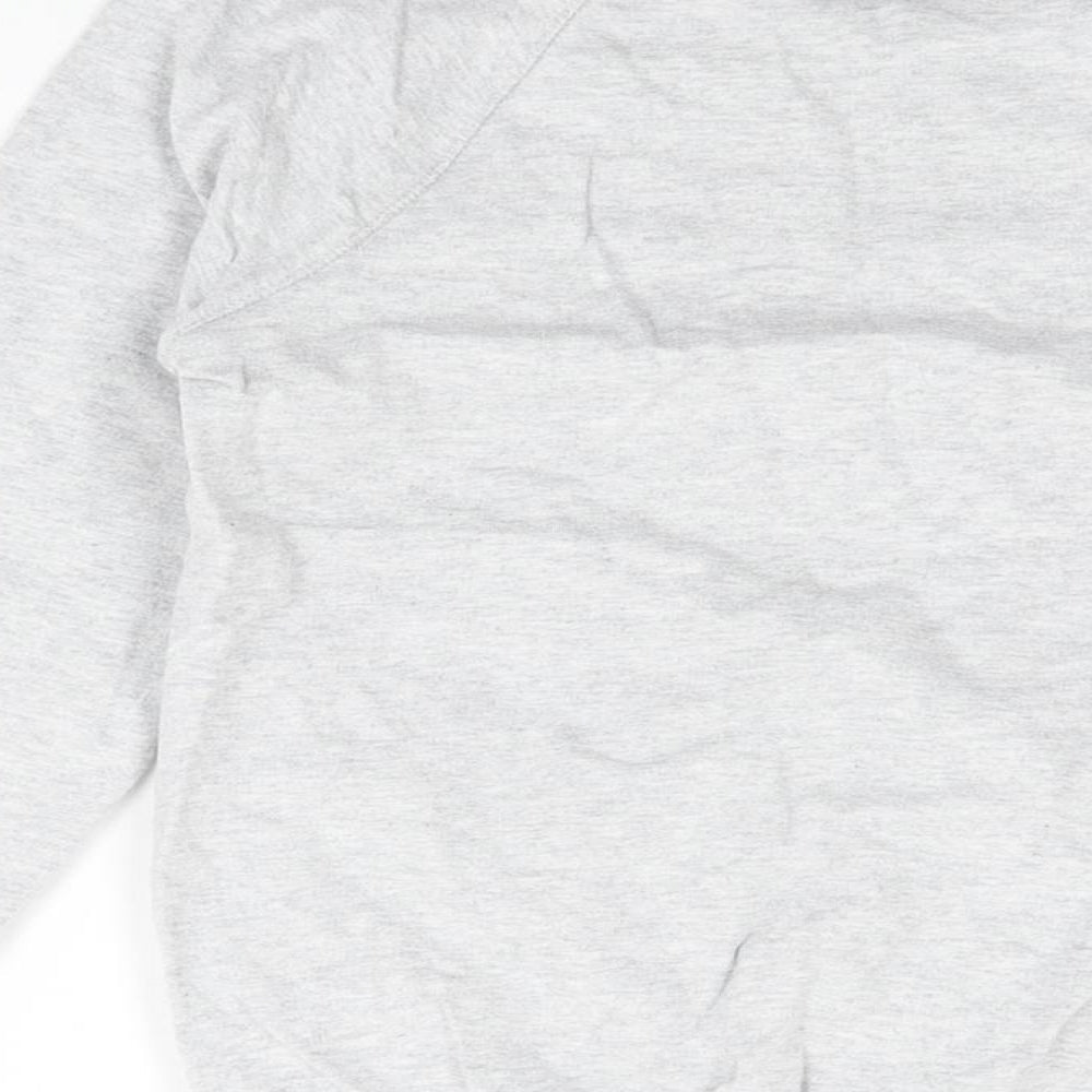 NEXT Girls Grey Cotton Pullover Sweatshirt Size 9 Years Pullover - Floral Print, Sequin