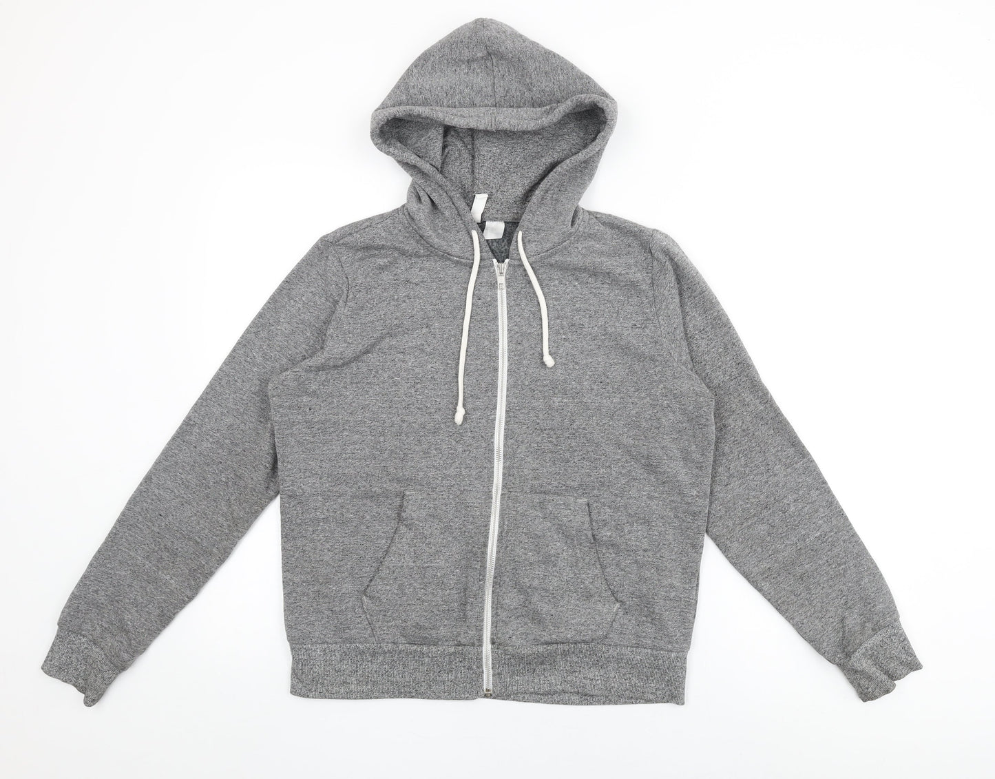 Womens UK Size M H&M Grey Full Zip Hoodie
