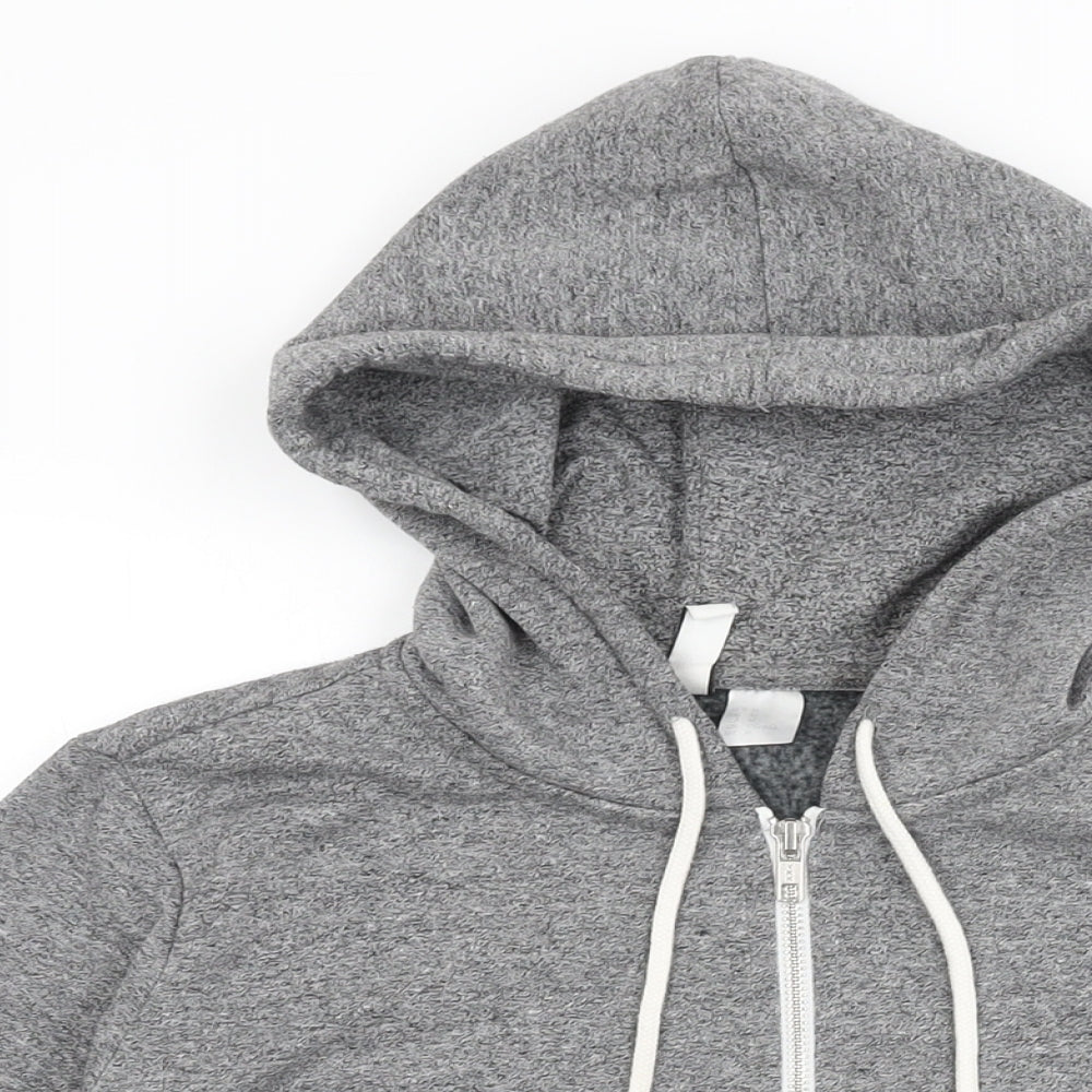Womens UK Size M H&M Grey Full Zip Hoodie