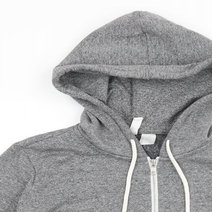 Womens UK Size M H&M Grey Full Zip Hoodie