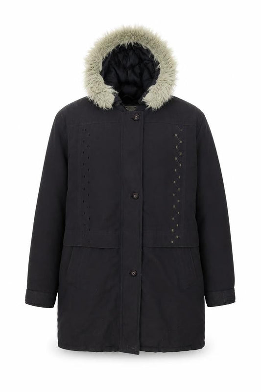 Mens UK Size L EMOS Black Overcoat