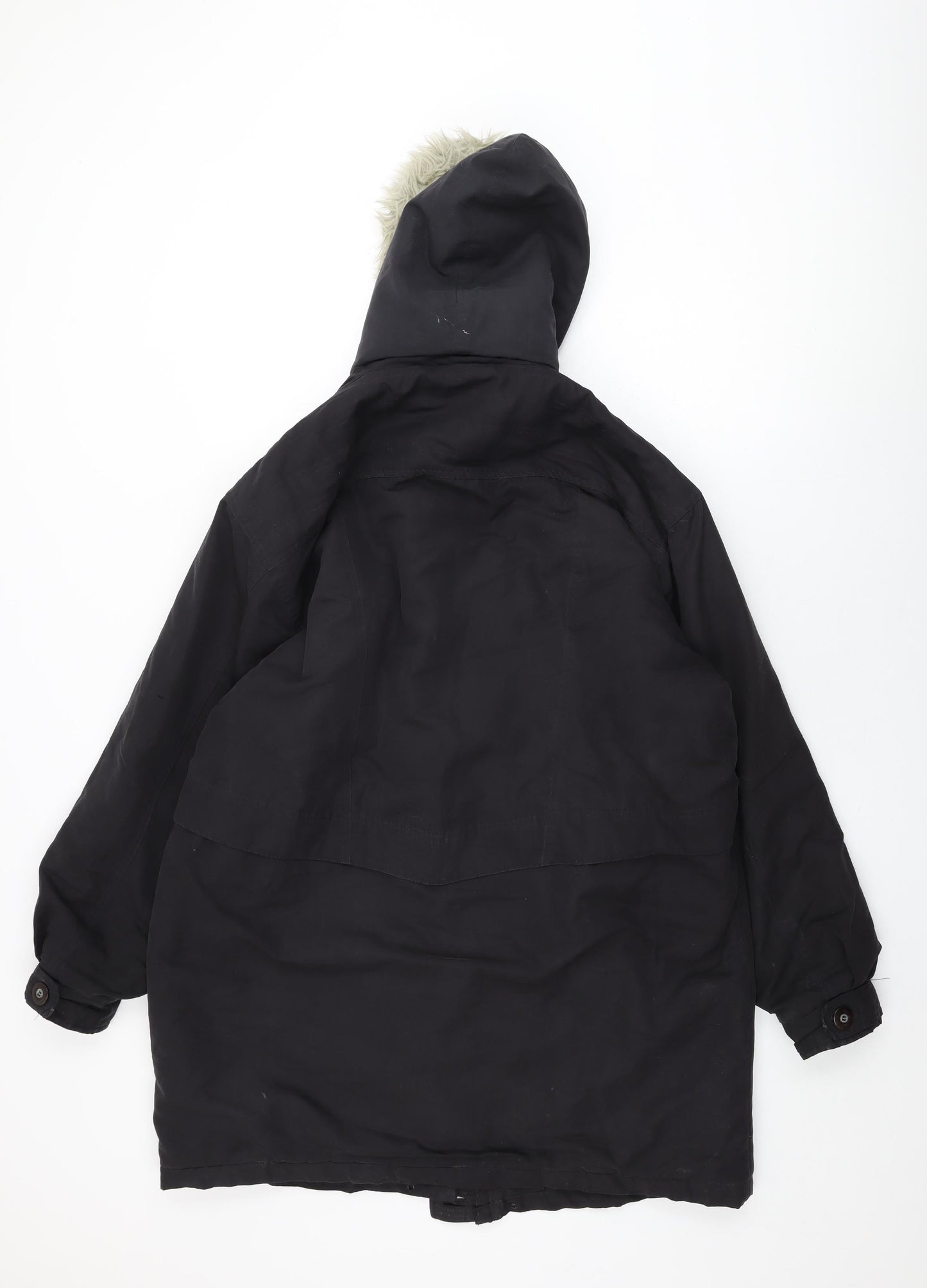 Mens UK Size L EMOS Black Overcoat