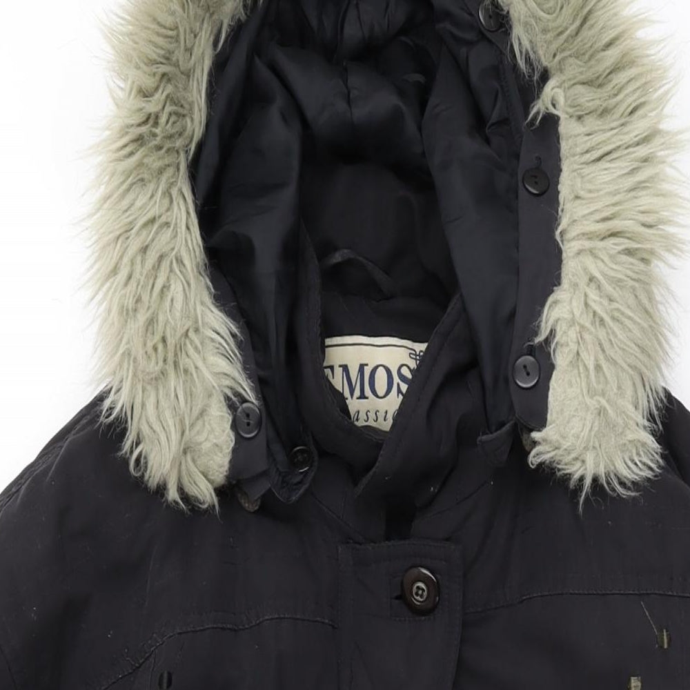 Mens UK Size L EMOS Black Overcoat