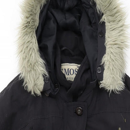 Mens UK Size L EMOS Black Overcoat