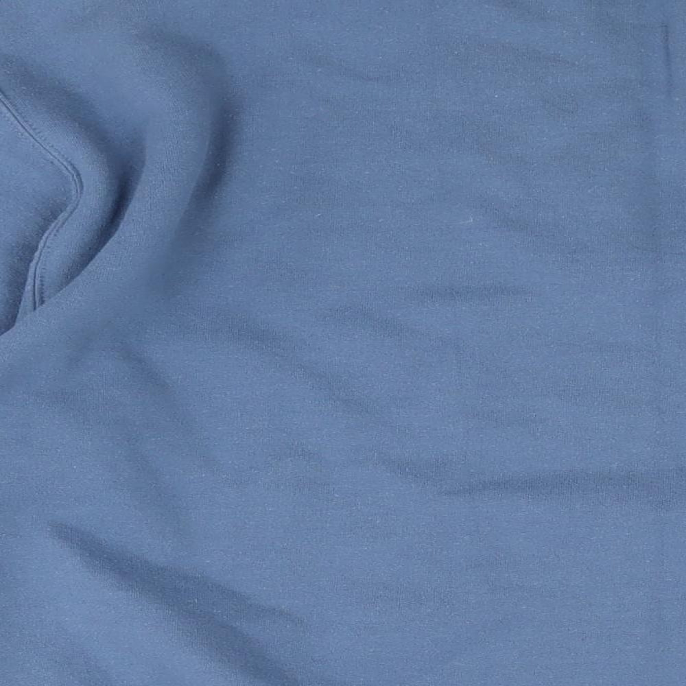 Gildan Womens Blue Cotton Pullover Sweatshirt Size L Pullover - Prosecco Ho Ho Ho, Christmas Jumper