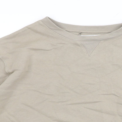 Marks and Spencer Boys Beige Cotton Pullover Sweatshirt Size 11-12 Years Pullover