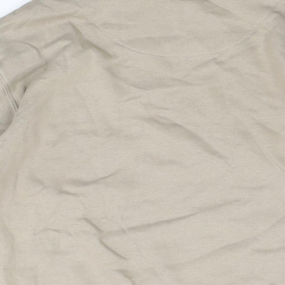 Marks and Spencer Boys Beige Cotton Pullover Sweatshirt Size 11-12 Years Pullover