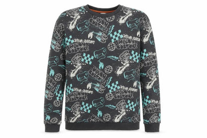 Marks & Spencer Boys Grey Cotton Pullover Sweatshirt Size 15-16 Years Pullover - Urban Culture