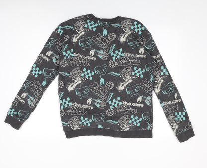 Marks and Spencer Boys Grey Cotton Pullover Sweatshirt Size 15-16 Years Pullover - Urban Culture