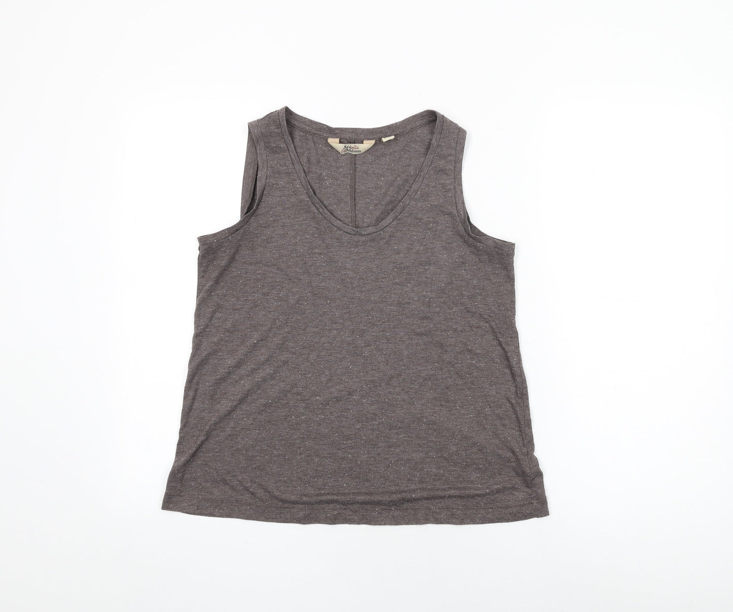 Womens UK Size 12 Arabella & Addison Brown Basic Tank
