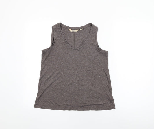 Womens UK Size 12 Arabella & Addison Brown Basic Tank