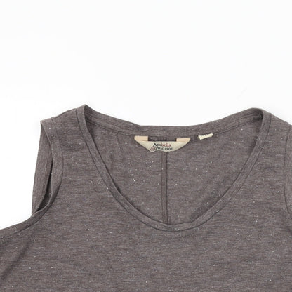 Womens UK Size 12 Arabella & Addison Brown Basic Tank