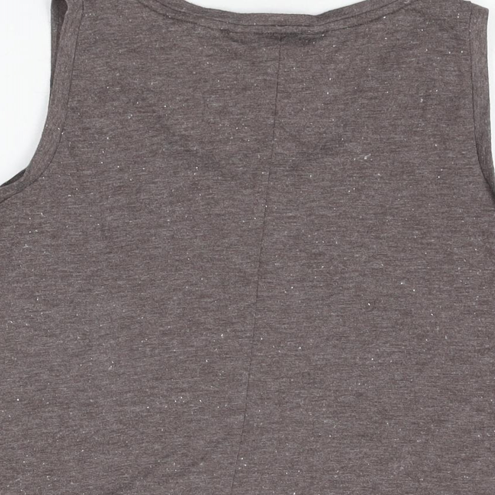 Womens UK Size 12 Arabella & Addison Brown Basic Tank