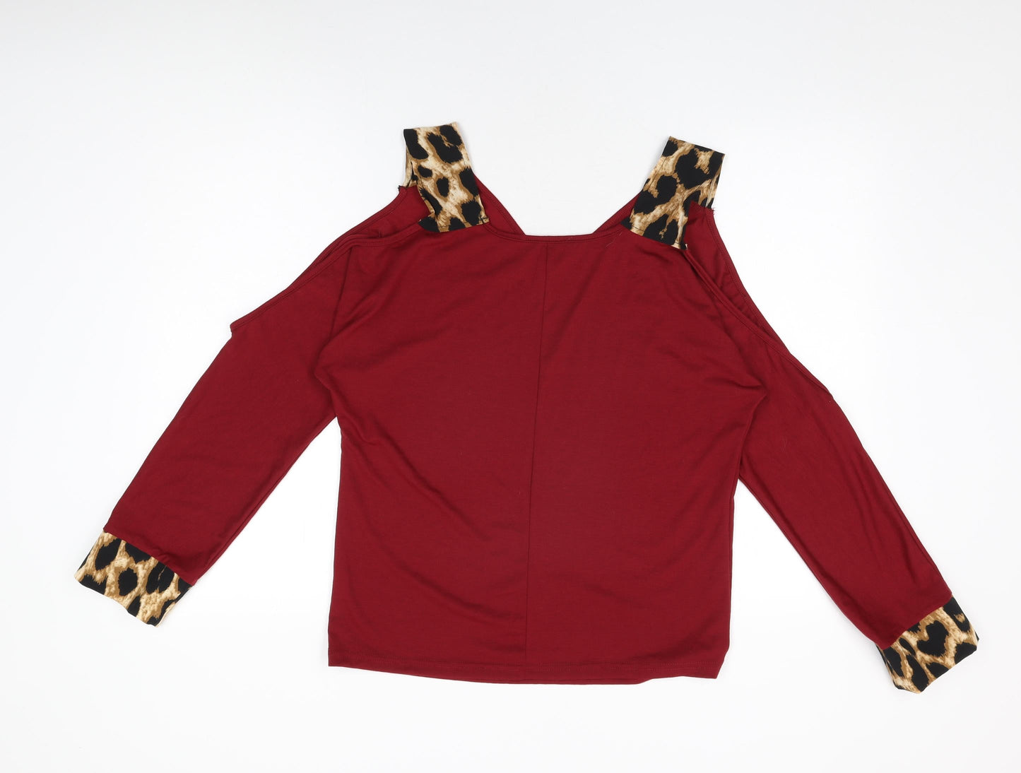 Womens UK Size 8 Yoins Red Basic T-Shirt