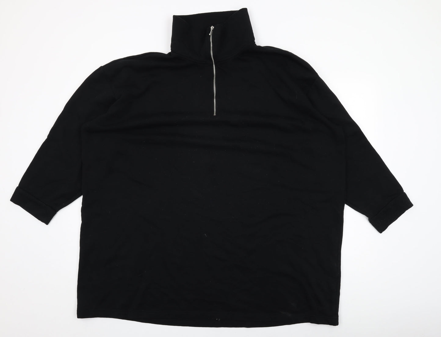 Womens UK Size XL H&M Black Basic T-Shirt