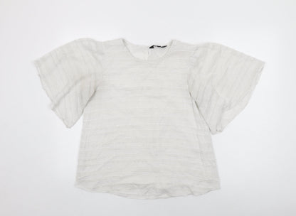 Womens UK Size 12 Dorothy Perkins White Basic T-Shirt