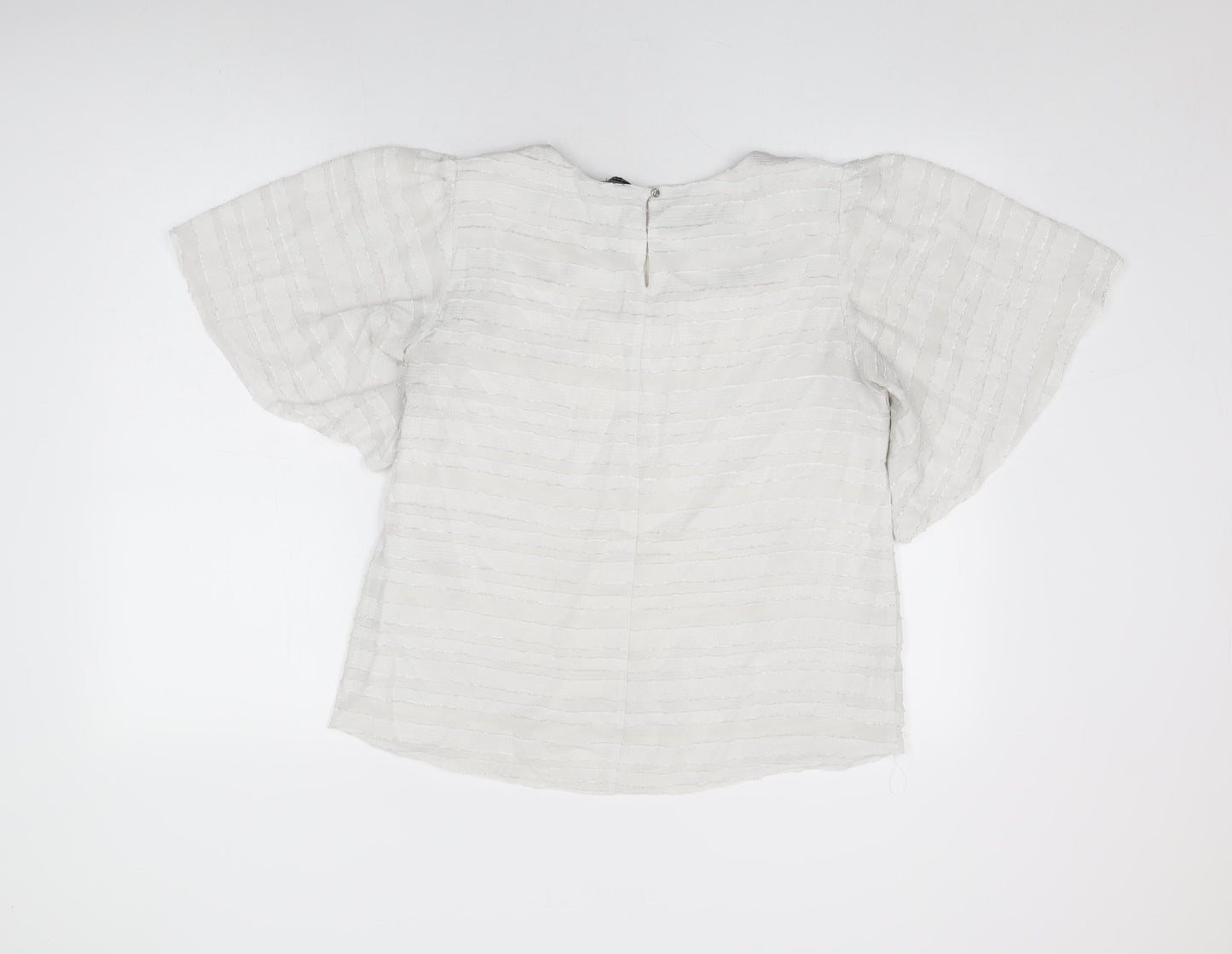 Womens UK Size 12 Dorothy Perkins White Basic T-Shirt