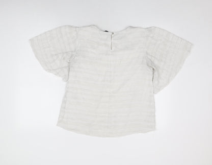 Womens UK Size 12 Dorothy Perkins White Basic T-Shirt