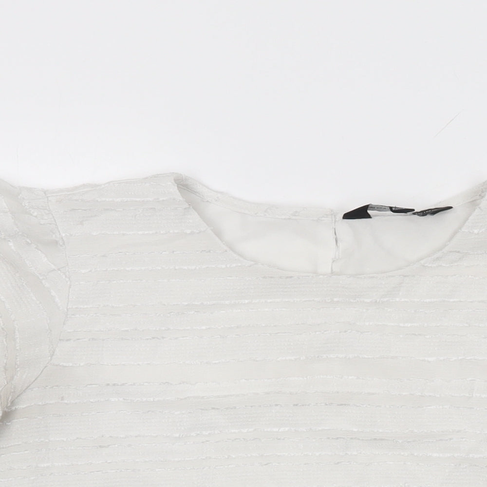 Womens UK Size 12 Dorothy Perkins White Basic T-Shirt
