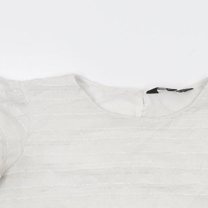 Womens UK Size 12 Dorothy Perkins White Basic T-Shirt