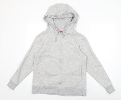 Womens UK Size 10 LA Gear Grey Full Zip Hoodie