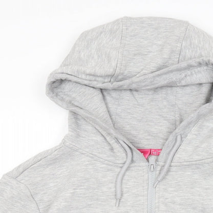 Womens UK Size 10 LA Gear Grey Full Zip Hoodie