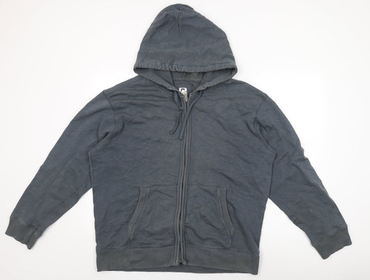 Mens UK Size XL Gap Blue Full Zip Hoodie