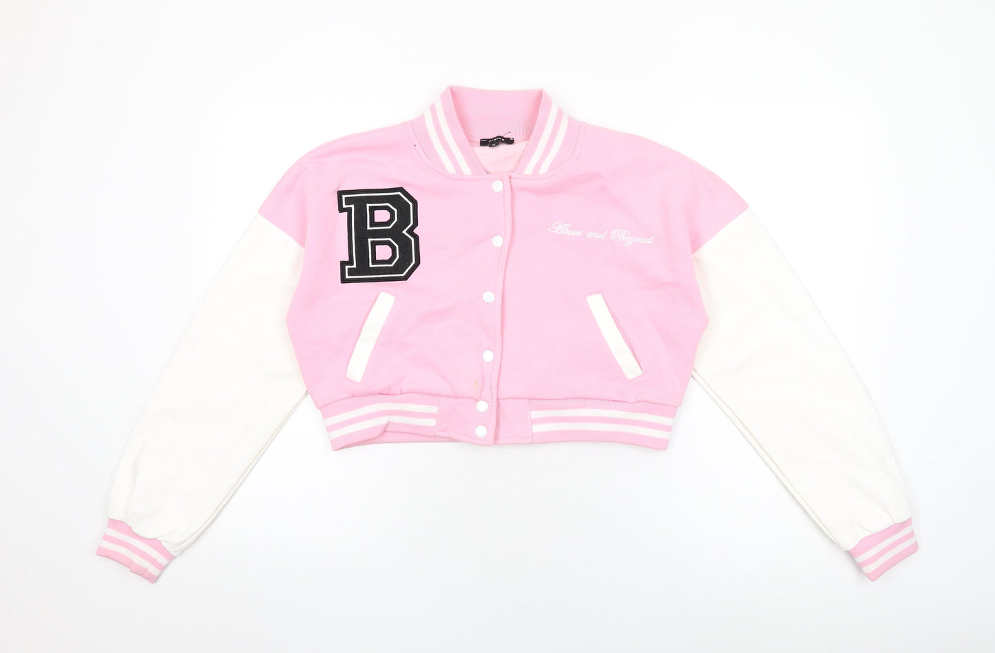 Womens UK Size M Rising Pink Varsity Jacket