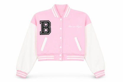 Womens UK Size M Rising Pink Varsity Jacket