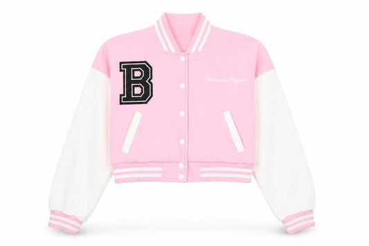 Womens UK Size M Rising Pink Varsity Jacket