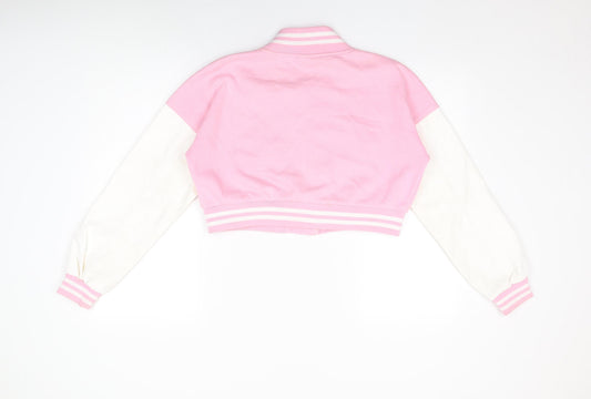 Womens UK Size M Rising Pink Varsity Jacket