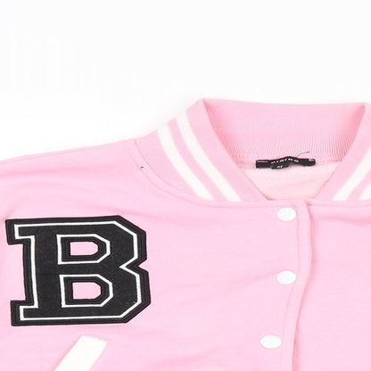 Womens UK Size M Rising Pink Varsity Jacket