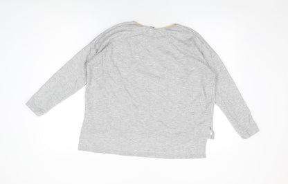 Womens UK Size S Zara Grey Basic T-Shirt