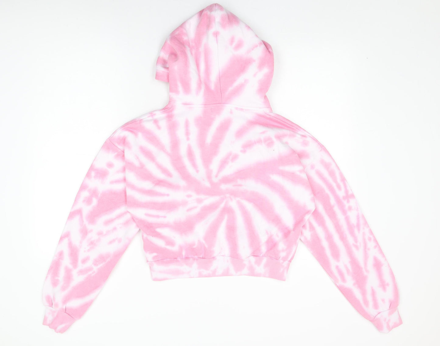 Pindydoll Girls Pink Geometric Cotton Pullover Hoodie Size 14-15 Years Pullover - Tie Dye