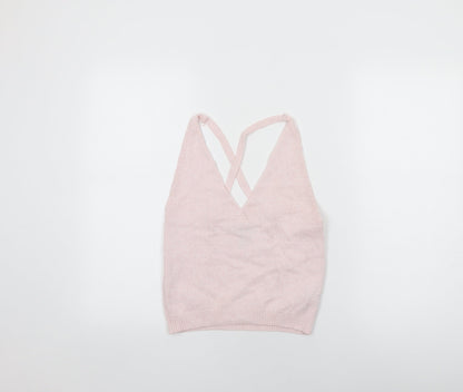 Womens UK Size M FOREVER 21 Pink Basic T-Shirt