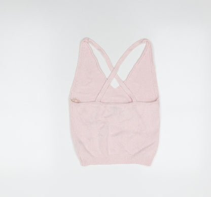 Womens UK Size M FOREVER 21 Pink Basic T-Shirt