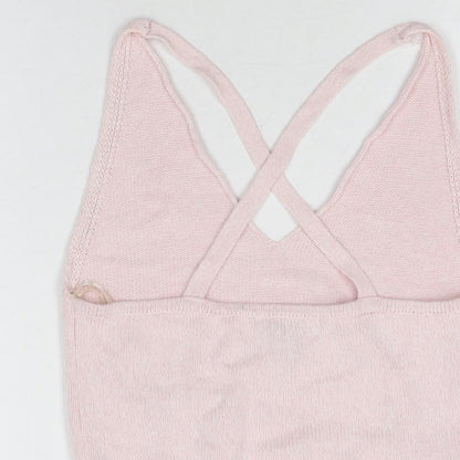 Womens UK Size M FOREVER 21 Pink Basic T-Shirt