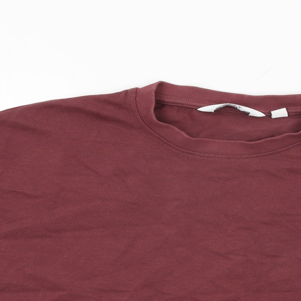 NEXT Mens Red Cotton T-Shirt Size L Round Neck