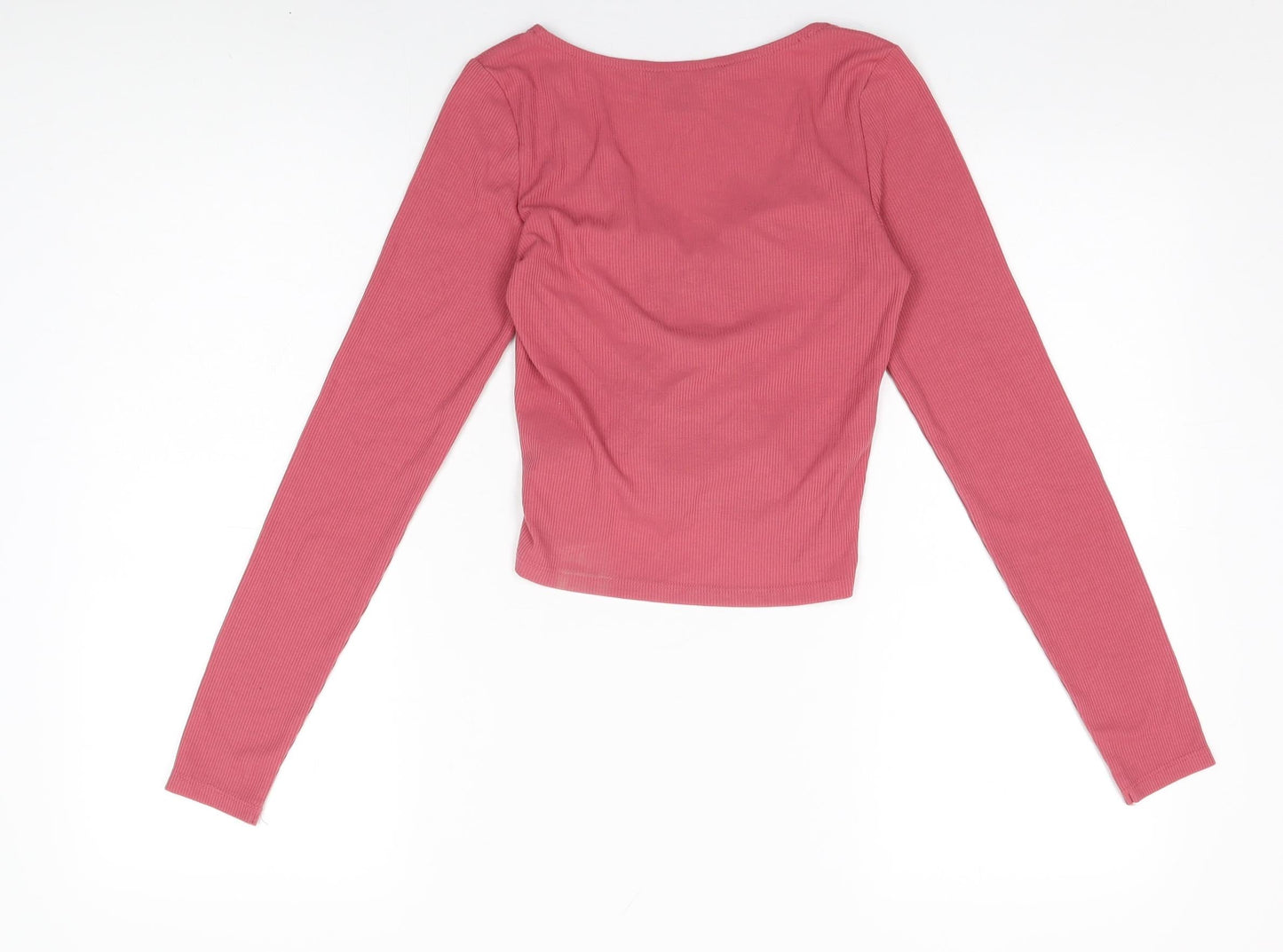 Womens UK Size XS Monki Pink Basic T-Shirt