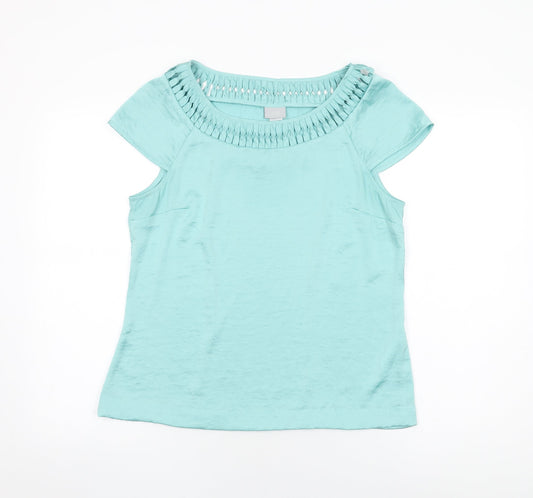 Womens UK Size 12 H&M Blue Basic Blouse