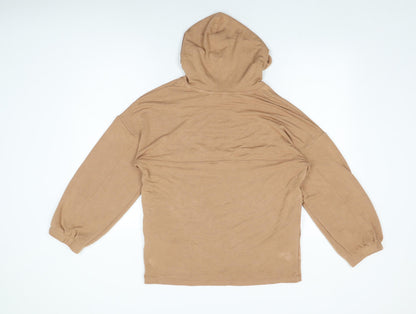 Marks and Spencer Womens Beige Polyester Pullover Hoodie Size 8 Pullover