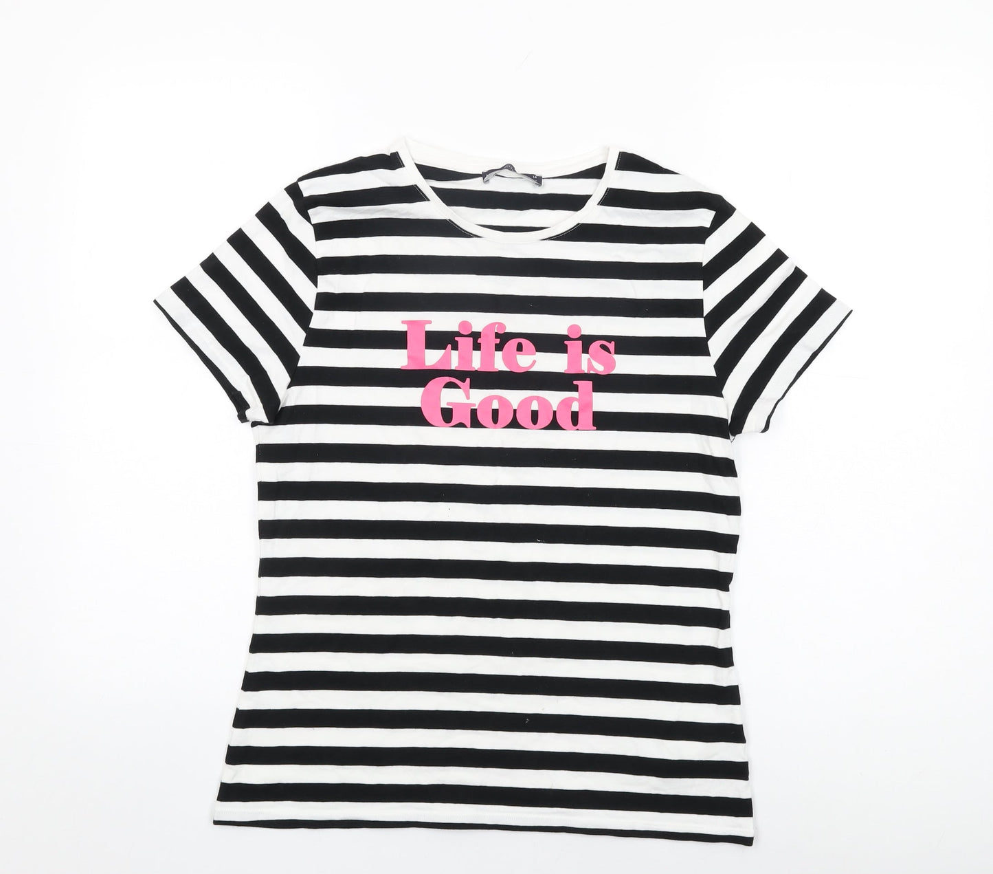Womens UK Size 14 Marks and Spencer White Basic T-Shirt