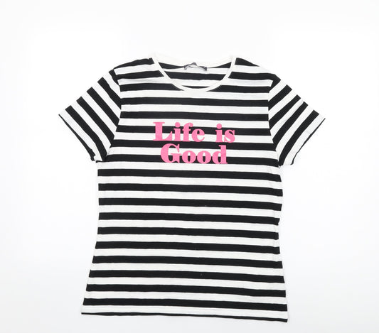 Womens UK Size 14 Marks and Spencer White Basic T-Shirt