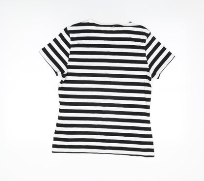 Womens UK Size 14 Marks and Spencer White Basic T-Shirt