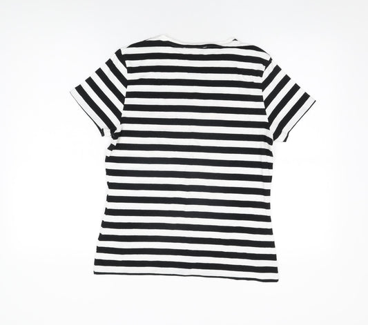 Womens UK Size 14 Marks and Spencer White Basic T-Shirt