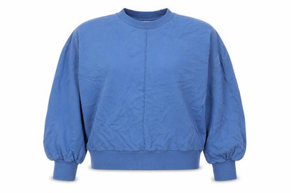 Warehouse Womens Blue Cotton Pullover Sweatshirt Size XS Pullover