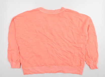 Botique Womens Pink Cotton Pullover Sweatshirt Size M Pullover